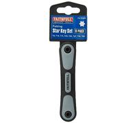 Faithfull Folding Torx Star Key Set TKSF8 – 8-Piece Fold-Up Ball-End