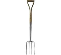 Faithfull Tools FAIPRESBFSS Prestige Stainless Steel Border Fork with Ash Handle, Blue, 15 x 101 x 9 cm