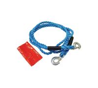 Faithfull Tow Rope 4m Metal Hooks 2 Tonne