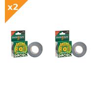 Duck Tape Mini Roll Black - The original high strength waterproof gaffer and duct adhesive cloth repair tape 25mm x 10m