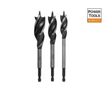 Faithfull Auger Bit Set FAITPASET3PC – Tri-Point Speed, 3pc (16, 20, 25mm)