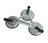 Faithfull Suction Lifter FAISUCPAD3P Pro - Triple Pad Aluminium, 120mm Pads, 150kg Capacity