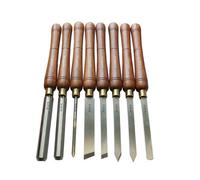 Faithfull Tt007 Hss Turning Chisel Wooden Boxed Set, 8 Piece Faiwctset8B