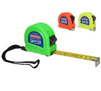 Faithfull Twin Lock Tape Measure 5m/16ft - Hi-Vis ABS Case, Dual Metric & Imperial Blade, Nylon Coated, 19mm Wide with Quick Stop & Secure Lock
