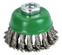 Faithfull Wire Cup Brush Twist Knot 65Mm M14X2 0.50Mm Stainless Steel Wire