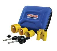 Faithfull Universal Varipitch Holesaw Electricianfts Kit 9 Piece 16-51Mm