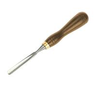 Faithfull V-Straight Parting Carving Chisel 9.5mm (3/8in) | V-Straight Parting Chisel, Polished Steel Blade, FSC® Certified Walnut Handle, Deep Seated Tang, Iron Ferrule for V-Grooves
