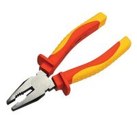 Faithfull Vde Combination Pliers 190mm For Safe Electrical Work