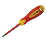 Faithfull FAISDVDEPH1 VDE Screwdriver Soft-Grip Phillips Tip PH1 x 80mm