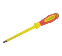 Faithfull VDE Insulated Soft Grip Slotted Screwdriver 6.5mm 150mm
