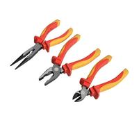 Faithfull Vde Pliers Set With Pouch, 3 Piece Multi Colour (One Size)