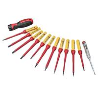 Faithfull Faisdvdes13W Interchangeable Vde Screwdriver Set 13 Piece In Wallet