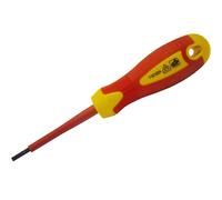 Faithfull - VDE Screwdriver Soft Grip Parallel Slotted Tip 5.5 x 125mm -