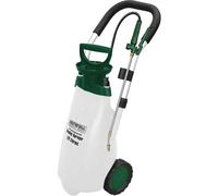 Faithfull 12 Litre Pro Trolley Pressure Sprayer for use with Water Based and Most Solvent Based Chemical Products Viton Seals