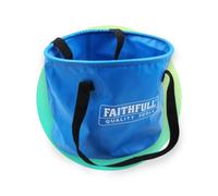 Faithfull Waterproof Collapsible Bucket - Lightweight PVC Container with Sturdy Handles & Compact Fold-Flat Design for Cleaning, Draining, Camping & Plumbing Tasks - 20L Capacity