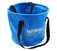Faithfull Waterproof Collapsible Bucket - Strong, Lightweight & Compact Container with 12L Capacity