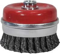 Faithfull WBT100 Wire Cup Brush Twist Knot 100 x M14 x 2 / 0.50mm