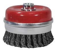 Faithfull Wire Cup Brush Twist Knot 100mm M14x2, 0.50mm Steel Wire FAIWBT100