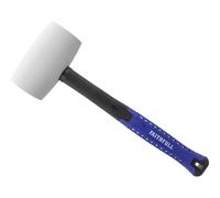 Faithfull Rubber Mallet White 907g (32oz) – Non-Marking Head, Fibreglass Shaft, Ergonomic Grip