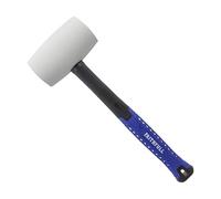 Faithfull Rubber Mallet White 907g (32oz) – Non-Marking Head, Fibreglass Shaft, Ergonomic Grip