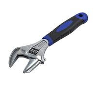 Faithfull Wide Mouth Adjustable Wrench Spanner 200mm (8in) 46mm Cap Reversable Jaw