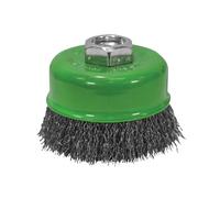 Faithfull Wire Cup Brush 80mm M14x2, 0.30mm Stainless Steel Wire - FAIWBC80S