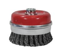 Faithfull Wire Cup Brush Twist Knot 65mm, 80mm, 100mm | M10, M14 | 0.50mm |Range