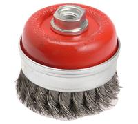 Faithfull Wire Cup Brush Twist Knot 80mm M14x2, 0.50mm Steel Wire