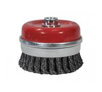 Faithfull Wire Cup Brush Twist Knot Multi Colour (100mm X M14 X 2 0.50mm)