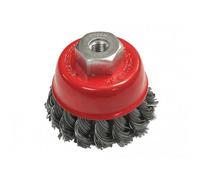 Faithfull Wire Cup Brush Twist Knot Multi Colour (65mm X M14 X 2 0.50mm)