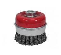 Faithfull Wire Cup Brush Twist Knot Multi Colour (80mm M14 X 2 0.50mm)