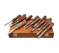 Faithfull Wood Carving Chisels Set In Case, 12 Piece Multi Colour (One Size)