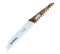Faithfull Wood Cutting Carbide Sabre Saw Blade - 3 TPI Straight-Cut Blade, Compatible with Common S-Shank Reciprocating Saws for Softwood & Hardwood - 228mm (9 in)