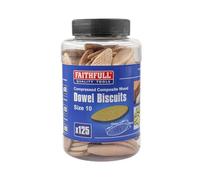 Faithfull Wood Joining Biscuits For Woodworking and Joinery- No.10 (Tub of 125)