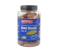 Faithfull FAIDOWBIS20 Biscuit Wood No 20 (Tub of 100)