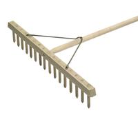 Faithfull Wooden Hay Rake Traditional Design Multi-Purpose Lightweight Strong