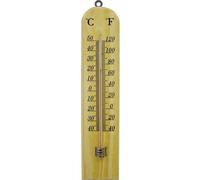 Faithfull Wooden Wall Thermometer Small