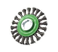 Faithfull X-Lock Conical Wire Brush 115mm M14X2 0.50mm Stainless Steel Wire
