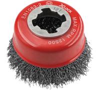 Faithfull X Lock Crimped 0.3mm Steel Wire Cup Brush 75mm X-Lock