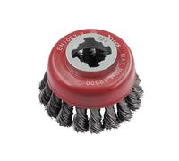Faithfull X-LOCK Wire Cup Brush Twist Knot 75mm M14x2, 0.50mm Steel Wire