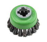Faithfull X-LOCK Wire Cup Brush Twist Knot 75mm Stainless Steel