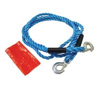 Faithfull XHMTR2040 Tow Rope 4M Metal Hooks 2 Tonne