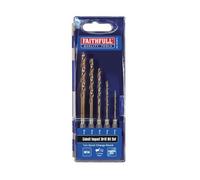 Faithfull Hsse M35 Cobalt Quick-Change Impact Drill Bit Set 5 Piece