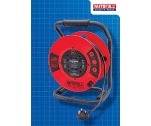 Faithfull XMS25CR40M FAI/FULL CABLE REEL 240V 40M 13A 1.25MM CABLE HD