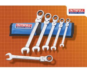 Faithfull XMS25SPANNER 6PCE Combination Spalnner Set