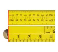 Faithfull FAIRULEFOLD Folding Rule Yellow ABS Plastic 1 Metre / 39in