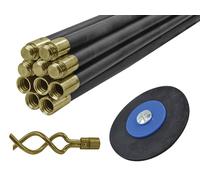 Faithfull Z152 Universal Drain Clean Set (10 X Rods Plunger & Worm)