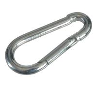 Faithfull Fire Brigade Snap Hook FAICHFBS40 - 40 mm (4 mm dia), Zinc Plated - Pack of 4