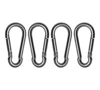 Faithfull Snap Hook Carabiner Fire Brigade 6mm Zinc Plated Pack of 4
