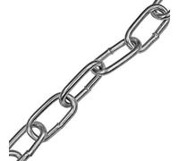 Faithfull Zinc-Plated Steel Chain Reel A-Link - Welded DIN5685, 5mm, 160kg, 2.5m